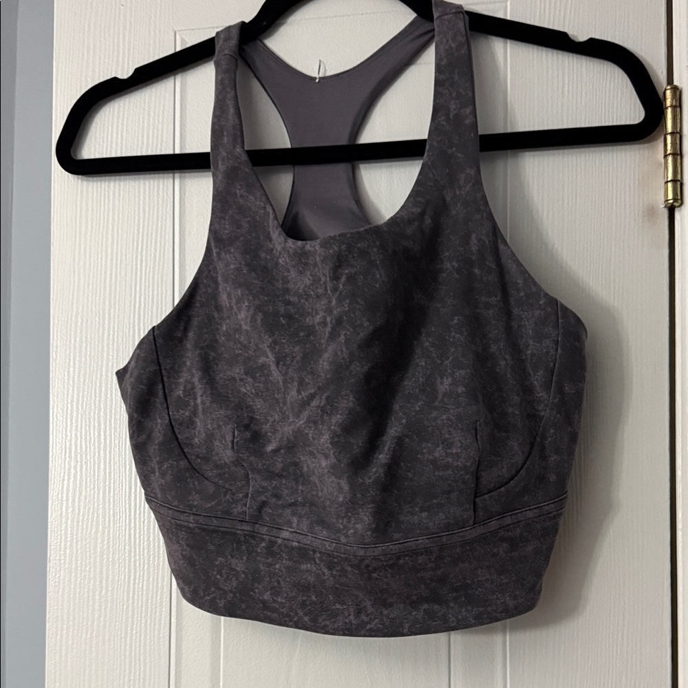 lululemon athletica Women's Gray Marble Racerback Sports Bra
